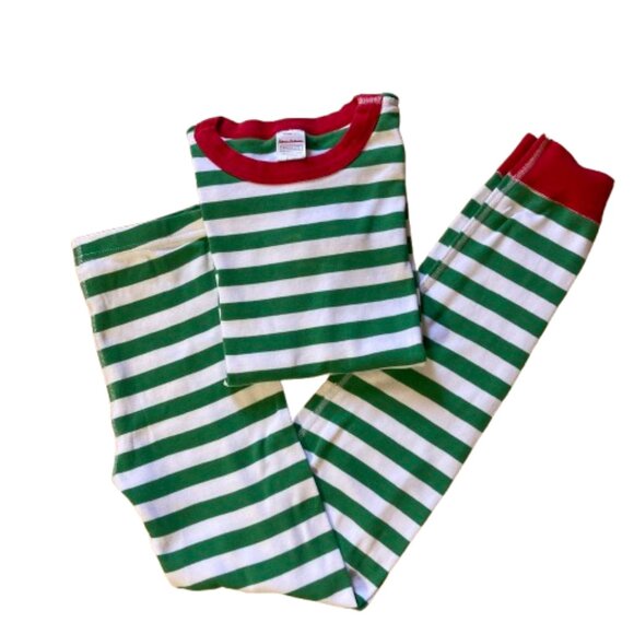 Hanna Andersson Other - Hanna Andersson Green, White, and Red PJ Set, Unisex, Organic Cotton, sz. 12